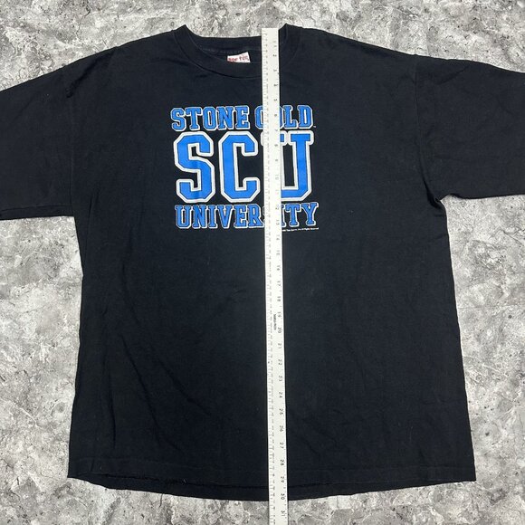 Vintage 1998 STONE COLD Steve Austin Stone Cold University WWF T-Shirt Size XXL - Picture 5 of 7